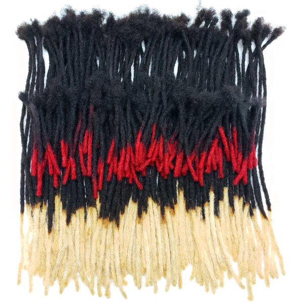 100% Human Hair Dreadlocks Extensions Handmade Medium 1/4" Width Pencil Sized Various Lengths With or Without Blonde or Red Tips - 25 LOCS