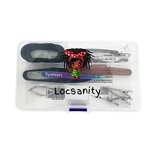 Locsanity Interlocking Dual Ended Dreadlock Loc Tool Sisterlocks ™, Microlocks, Small Locs and Medium Locs Redesigned Metal (Retightening Kit)