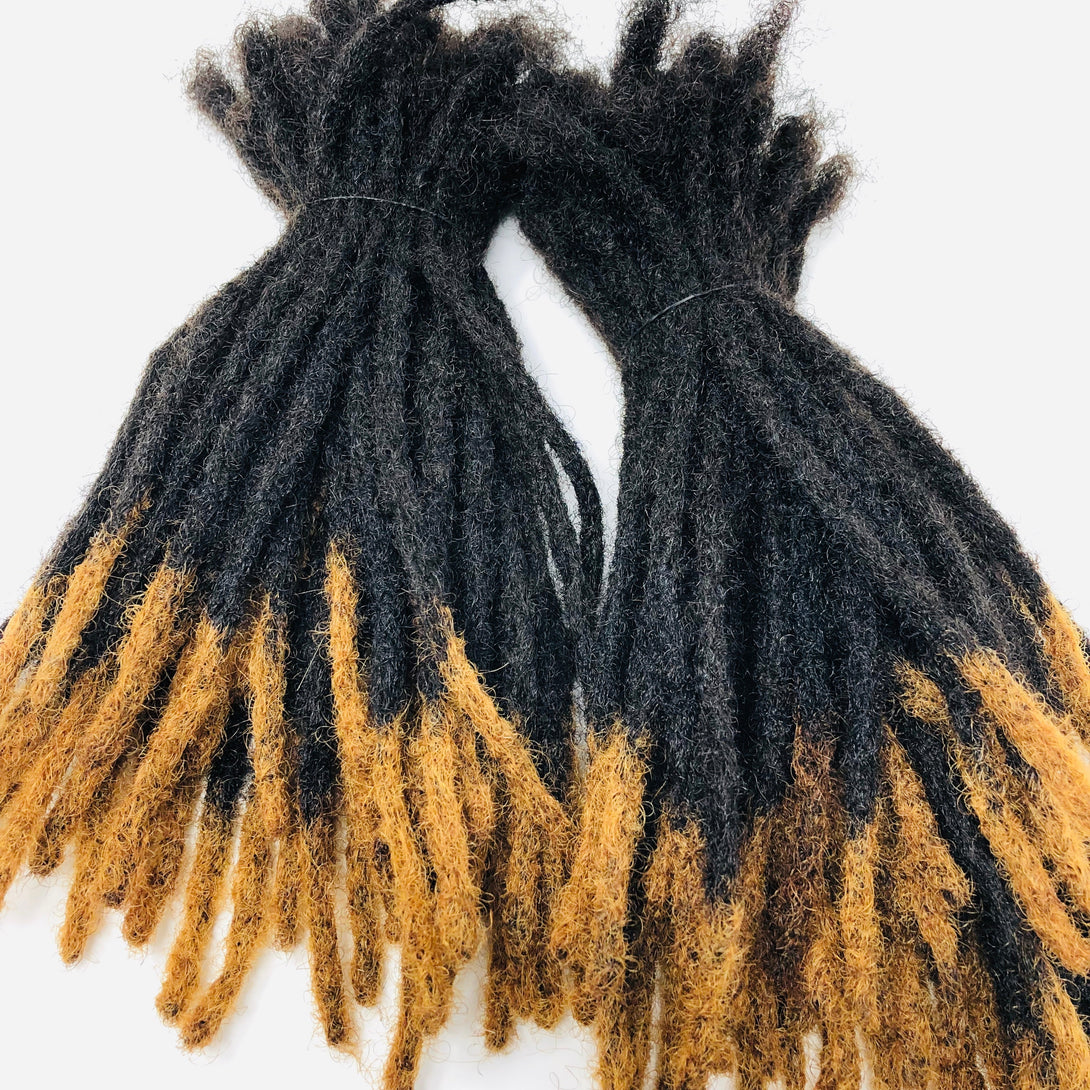 100% Human Hair Dreadlocks Extensions Handmade Medium 1/4" Width Pencil Sized Various Lengths With or Without Blonde or Red Tips - 75 LOCS - Locsanity