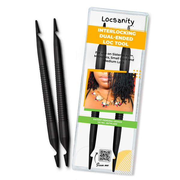 Locsanity Interlocking Dual Ended Dreadlock Loc Tool Sisterlocks ™, Microlocks, Small Locs and Medium Locs Redesigned Metal (Double Pack) (Double Pack)