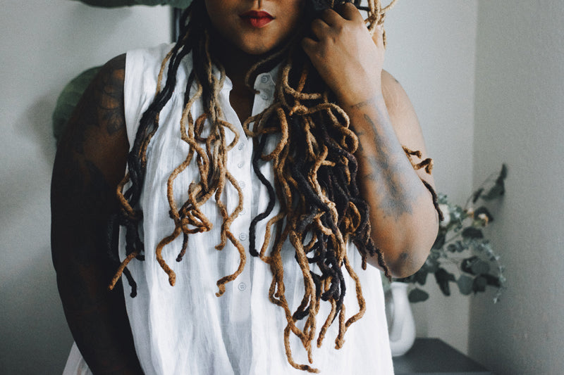 100% Human Hair Dreadlocks Extensions Handmade Medium 1/4" Width Pencil Sized Various Lengths With or Without Blonde or Red Tips - 75 LOCS - Locsanity