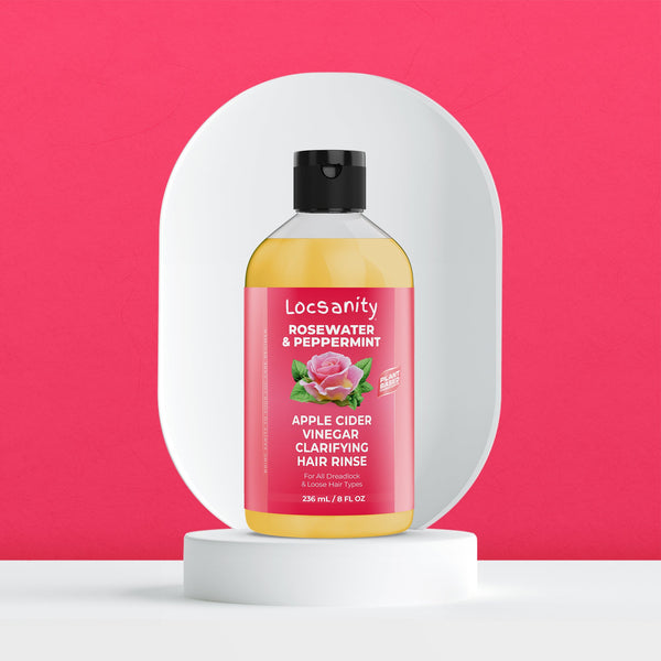 Locsanity Rosewater Peppermint Apple Cider Vinegar Clarifying Hair Rinse Detox 8oz